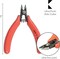 The Beadsmith Ultra Flush Cutter, 5 inches (127mm) with Steel Blades, Orange Comfort Grip Handle with Return Spring, Tool for Jewelry Making, Electronics or Micro Mechanics